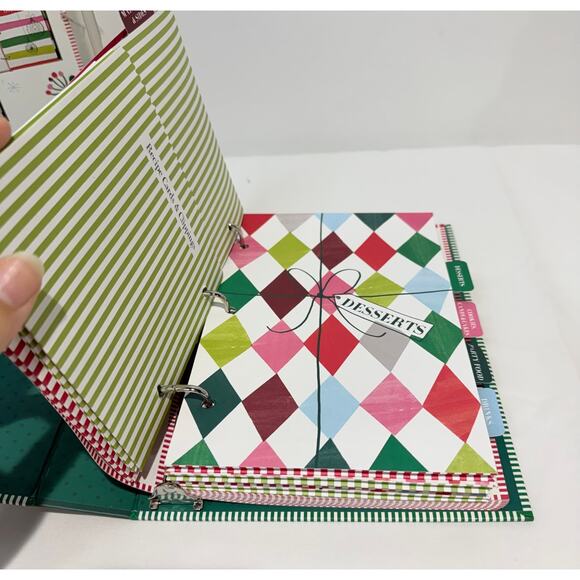 Holiday Christmas Eat Drink and Be Merry Recipe File Cookbook Folder Journal - Picture 10 of 12